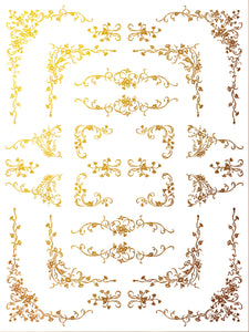 Si Belle IOD, Iron Orchid Designs, Gold Foil Gilded Transfer Pad