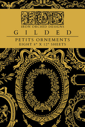 Petits Ornements, Ornaments, Foil, IOD Iron Orchid Designs,  Gold Gilded Transfer Pad (Copy)