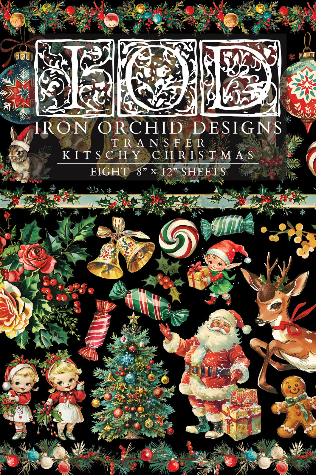 2024 IOD Iron Orchid Designs Hoilday Transfer Pad,  Kitchy Christmas  Limited Release