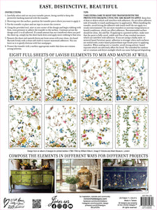 New for Spring 2025, IOD Iron Orchid Designs, Lost Garden Rub on Transfer Pad