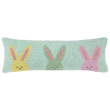 Load image into Gallery viewer, New for Spring 2025! Three Rugee Peeps Type Bunnies Hook Pillow