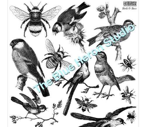 IOD Iron Orchid Designs Birds & Bees Decor Stamp