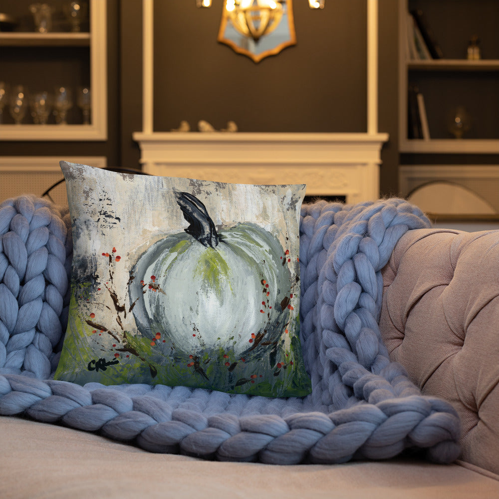 Blue pumpkin outlet pillow